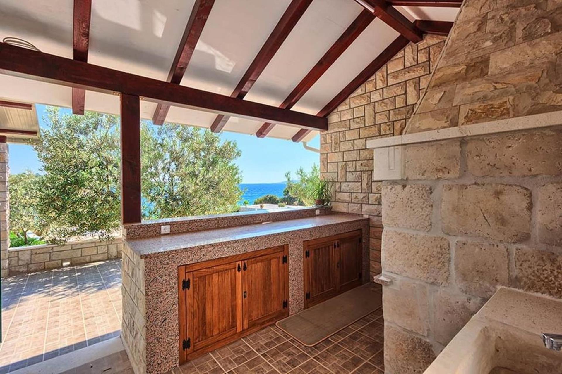Traditional Dalmatian Stone House By The Sea Okrug Gornji Luaran gambar